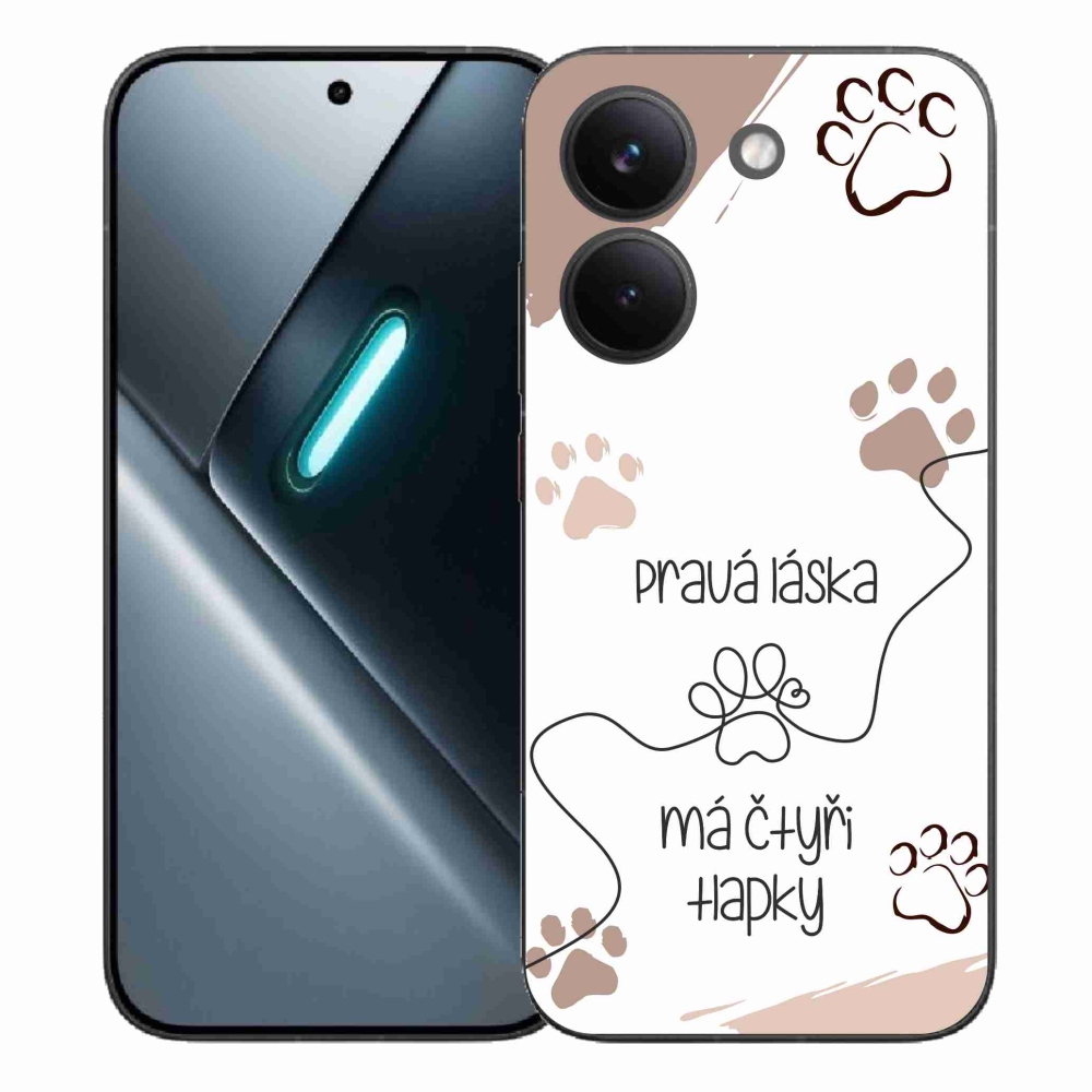 Gélový kryt mmCase na Xiaomi Poco X8 Pro - psí motív 1 biele pozadie