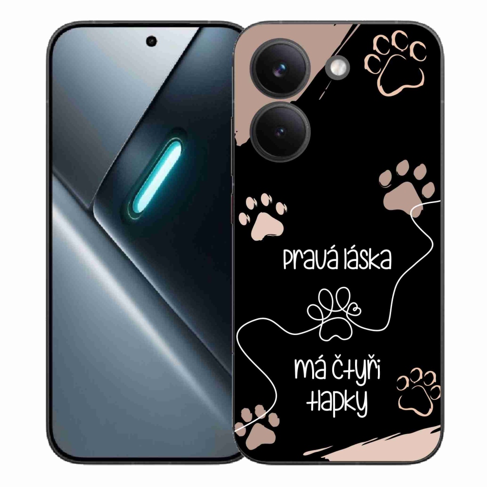 Gélový kryt mmCase na Xiaomi Poco X8 Pro - psí motív 1 čierne pozadie