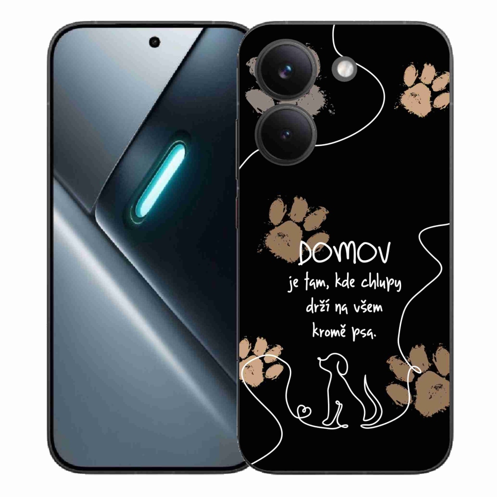 Gélový kryt mmCase na Xiaomi Poco X8 Pro - psí motív čierne pozadie