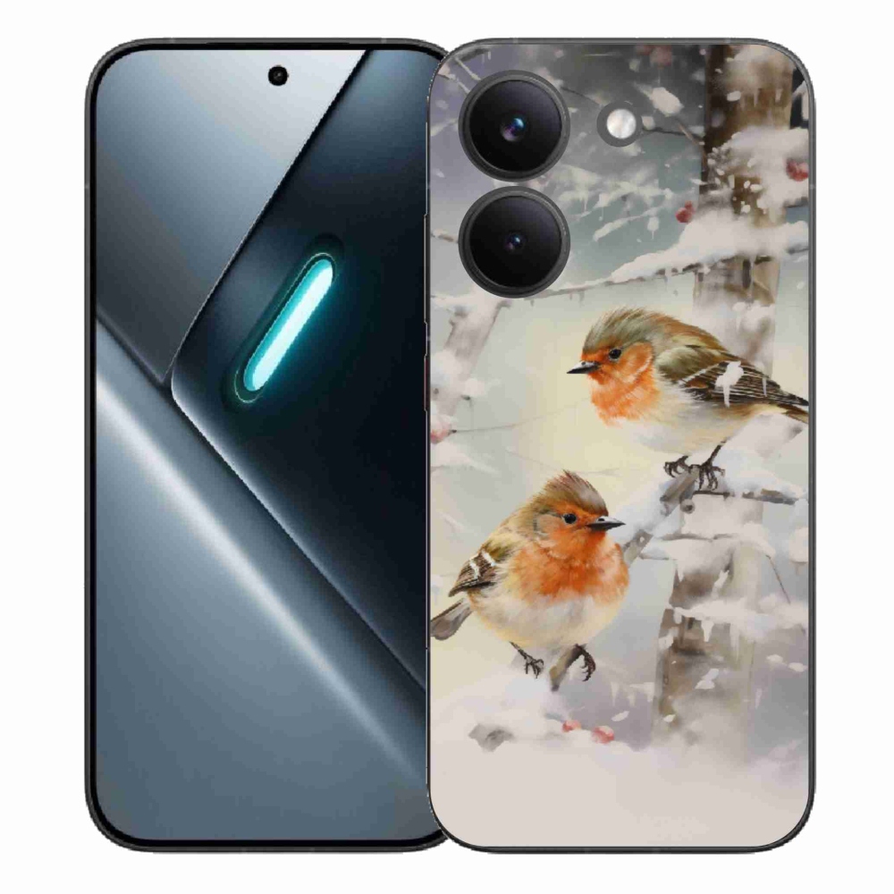 Gélový kryt mmCase na Xiaomi Poco X8 Pro - vtáčiky v zime