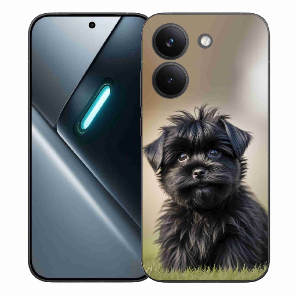 Gélový kryt mmCase na Xiaomi Poco X8 Pro - roztomilý čierny psík