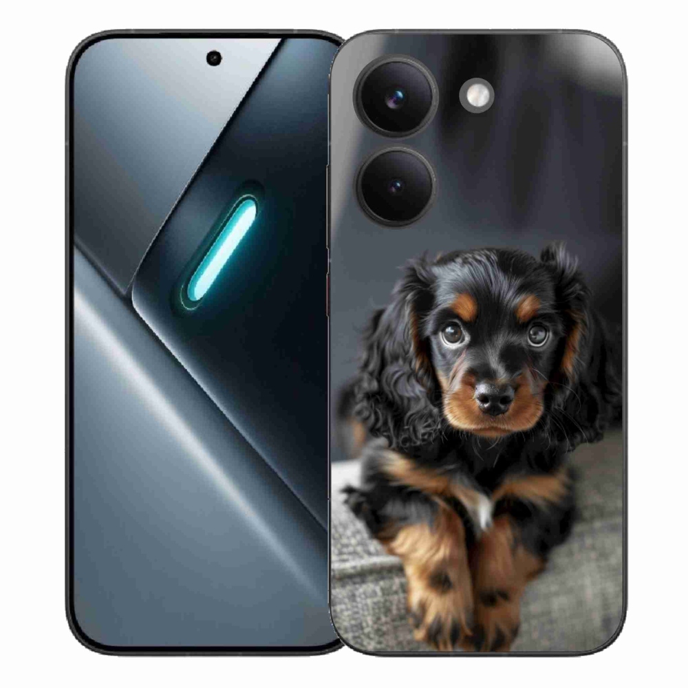 Gélový kryt mmCase na Xiaomi Poco X8 Pro - roztomilý dlhosrstý jazvečík