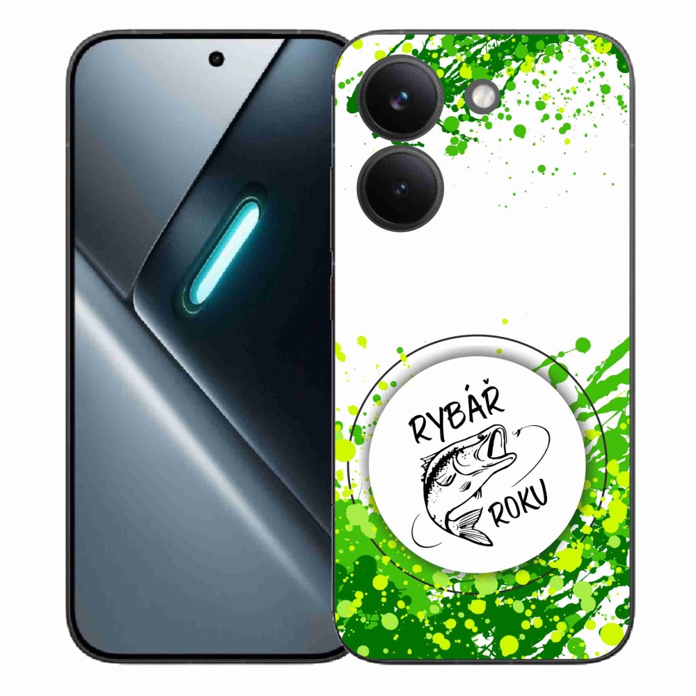 Gélový kryt mmCase na Xiaomi Poco X8 Pro - rybár roka biele pozadie