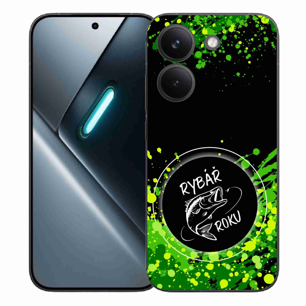 Gélový kryt mmCase na Xiaomi Poco X8 Pro - rybár roka čierne pozadie