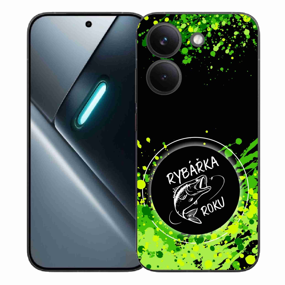 Gélový kryt mmCase na Xiaomi Poco X8 Pro - rybárka roku čierne pozadie