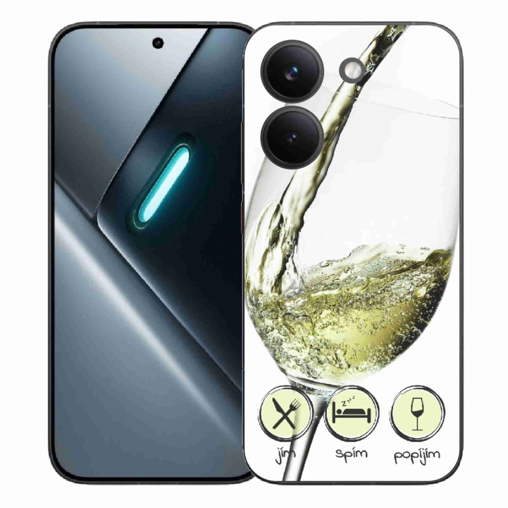 Gélový kryt mmCase na Xiaomi Poco X8 Pro - pohár vína bielej