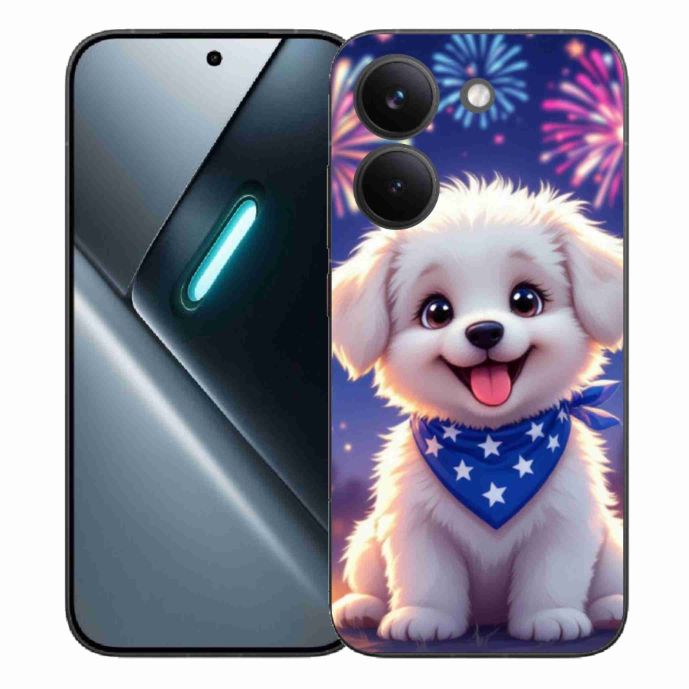 Gélový kryt mmCase na Xiaomi Poco X8 Pro - slávnostné šteňa