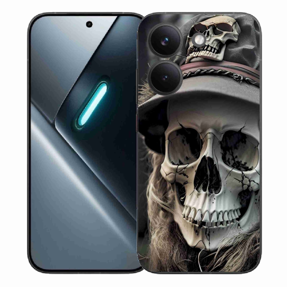 Gélový kryt mmCase na Xiaomi Poco X8 Pro - temná lebka