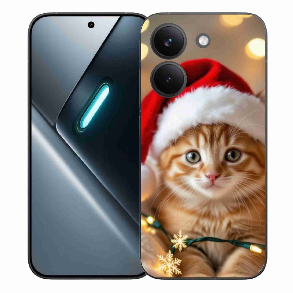 Gélový kryt mmCase na Xiaomi Poco X8 Pro - vianočné mačiatko