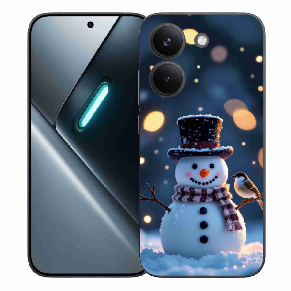 Gélový kryt mmCase na Xiaomi Poco X8 Pro - vianočný snehuliak