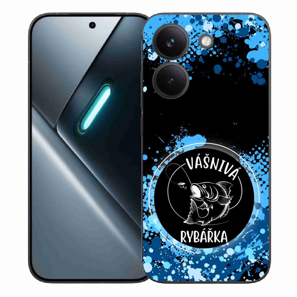 Gélový kryt mmCase na Xiaomi Poco X8 Pro - vášnivá rybárka čierne pozadie