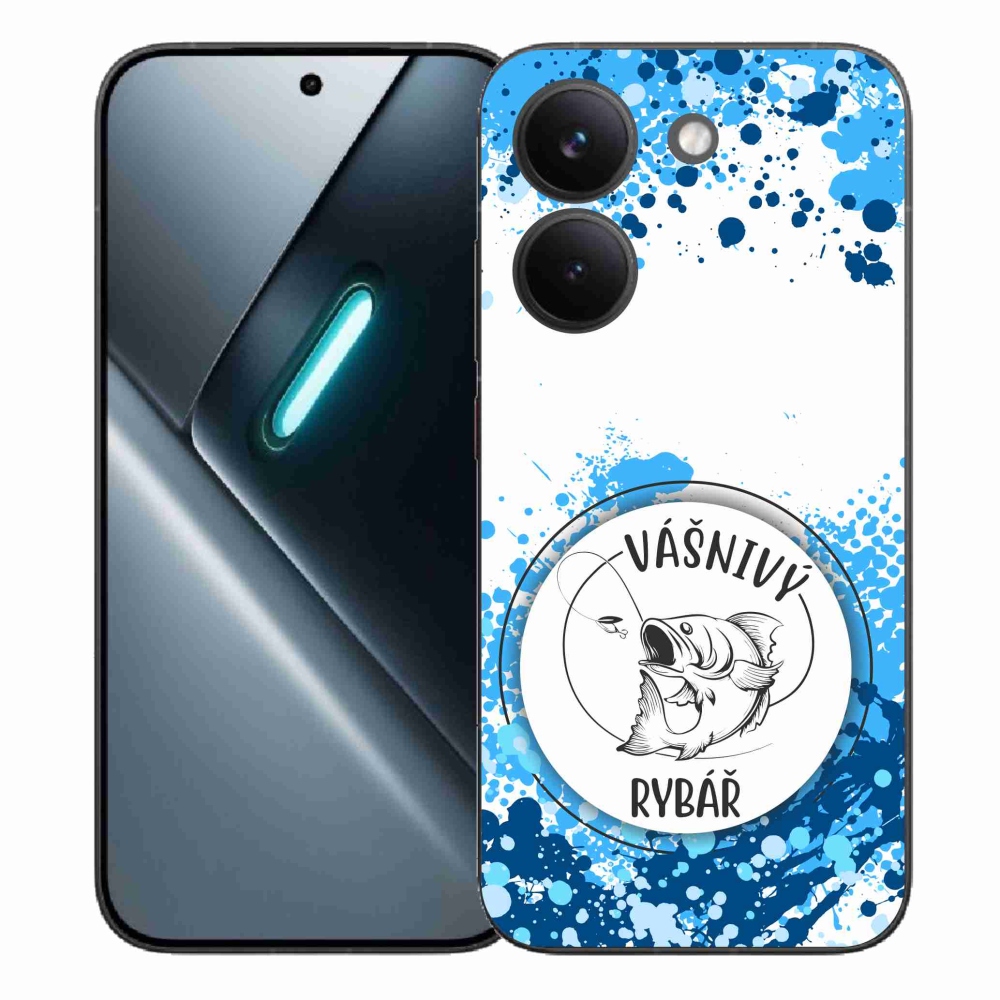 Gélový kryt mmCase na Xiaomi Poco X8 Pro - vášnivý rybár biele pozadie