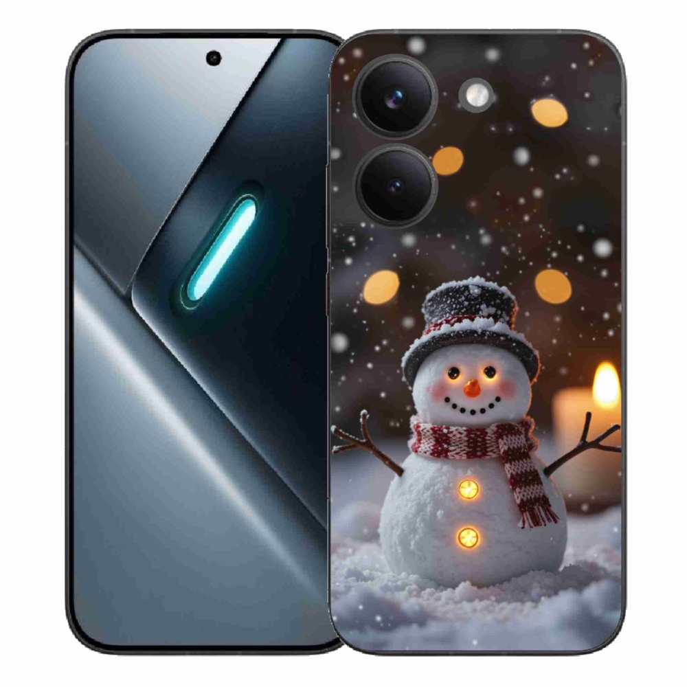 Gélový kryt mmCase na Xiaomi Poco X8 Pro - veselý snehuliak