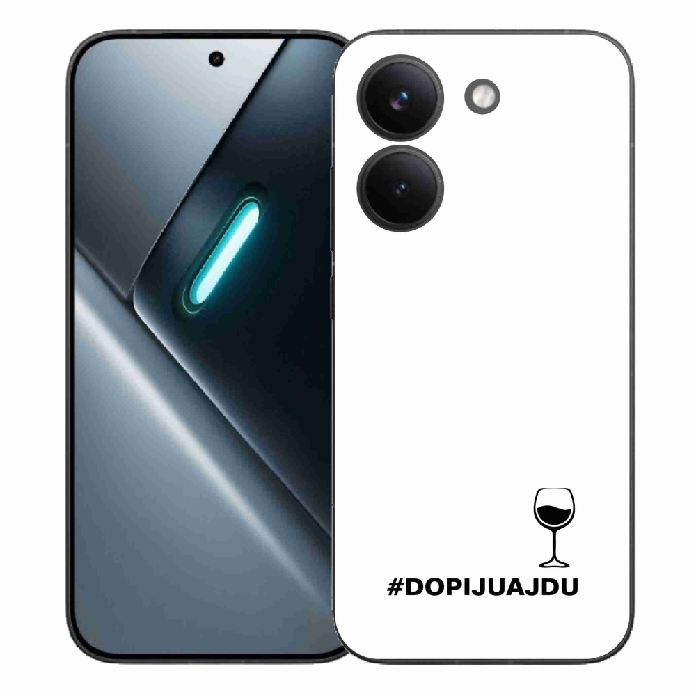 Gélový kryt mmCase na Xiaomi Poco X8 Pro - vínny motív biele pozadie