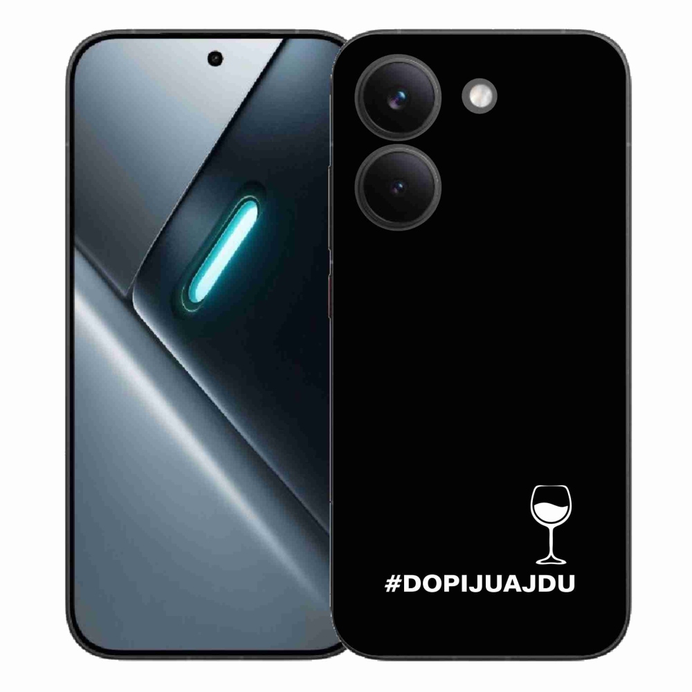 Gélový kryt mmCase na Xiaomi Poco X8 Pro - vínny motív čierne pozadie