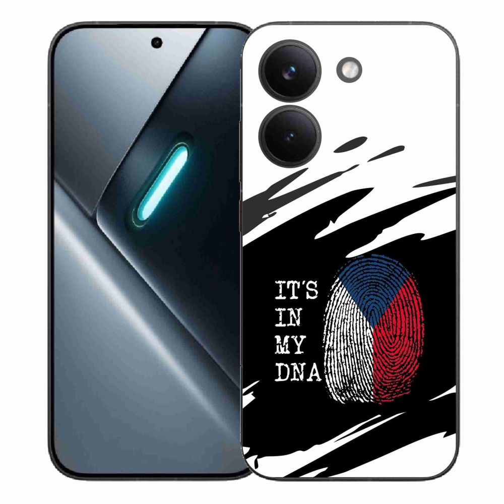 Gélový kryt mmCase na Xiaomi Poco X8 Pro - vlajka odtlačok prsta čiernobiele pozadie