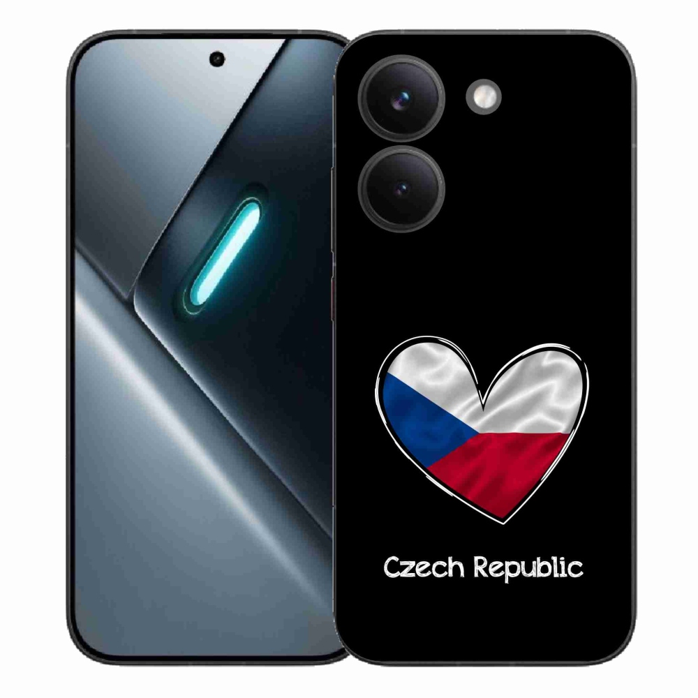 Gélový kryt mmCase na Xiaomi Poco X8 Pro - vlajka srdca čierne pozadie