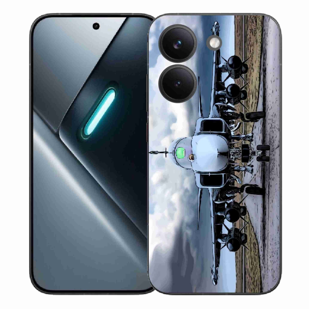 Gélový kryt mmCase na Xiaomi Poco X8 Pro - vojenské lietadlo