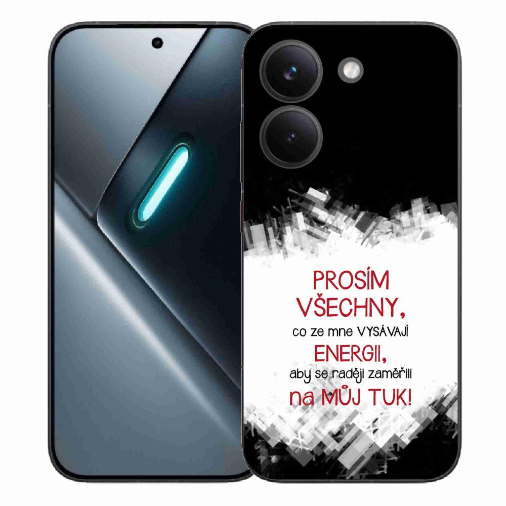 Gélový kryt mmCase na Xiaomi Poco X8 Pro - vtipný text 1 červený