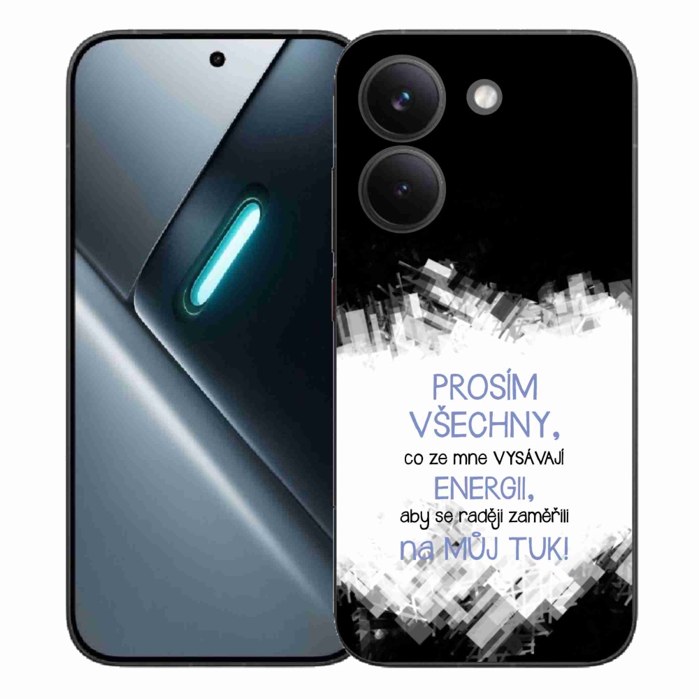 Gélový kryt mmCase na Xiaomi Poco X8 Pro - vtipný text 1 modrý