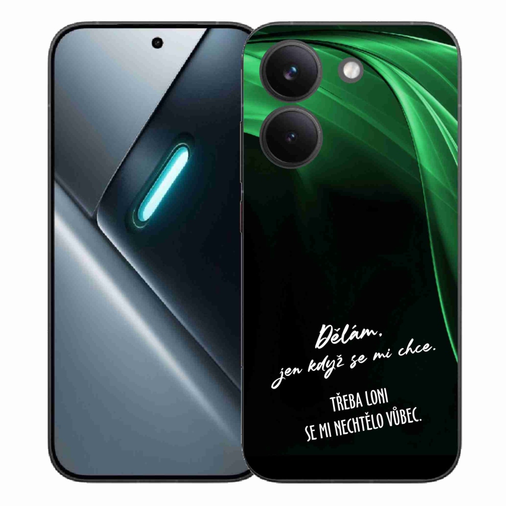 Gélový kryt mmCase na Xiaomi Poco X8 Pro - vtipný text 12 čierne pozadie