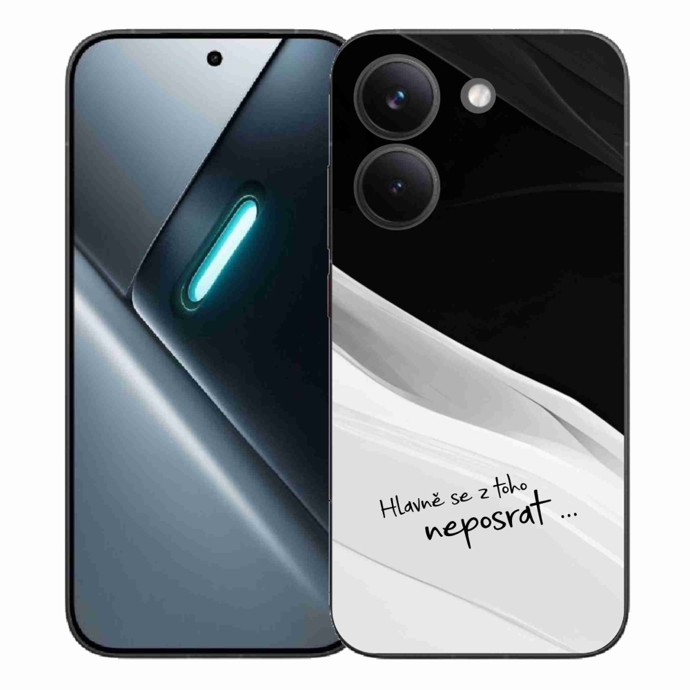 Gélový kryt mmCase na Xiaomi Poco X8 Pro - vtipný text 13 bieločierne pozadie