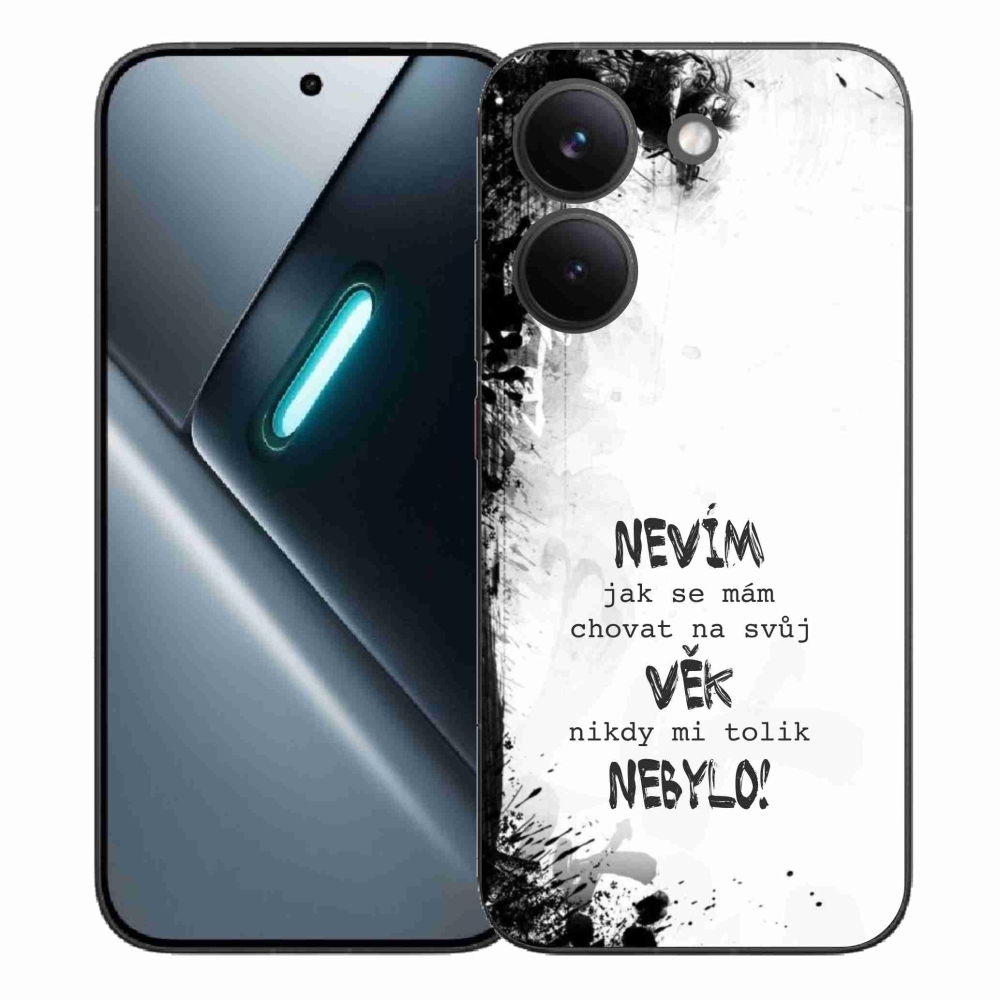 Gélový kryt mmCase na Xiaomi Poco X8 Pro - vtipný text 14 biele pozadie