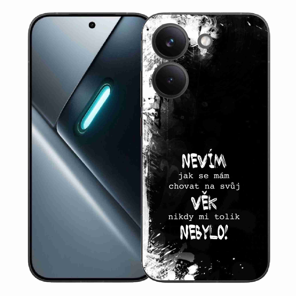 Gélový kryt mmCase na Xiaomi Poco X8 Pro - vtipný text 14 čierne pozadie