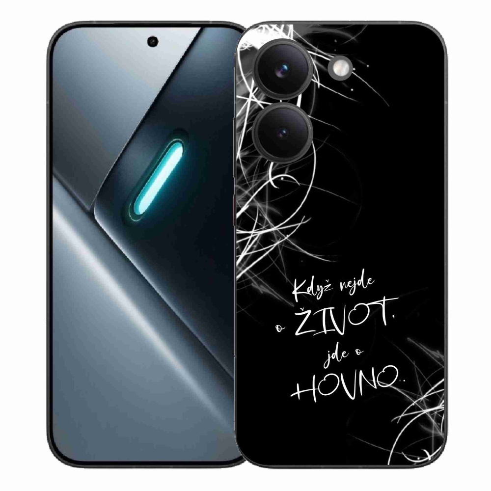 Gélový kryt mmCase na Xiaomi Poco X8 Pro - vtipný text 16 čierne pozadie