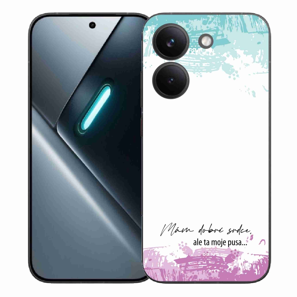 Gélový kryt mmCase na Xiaomi Poco X8 Pro - vtipný text 3 biele pozadie