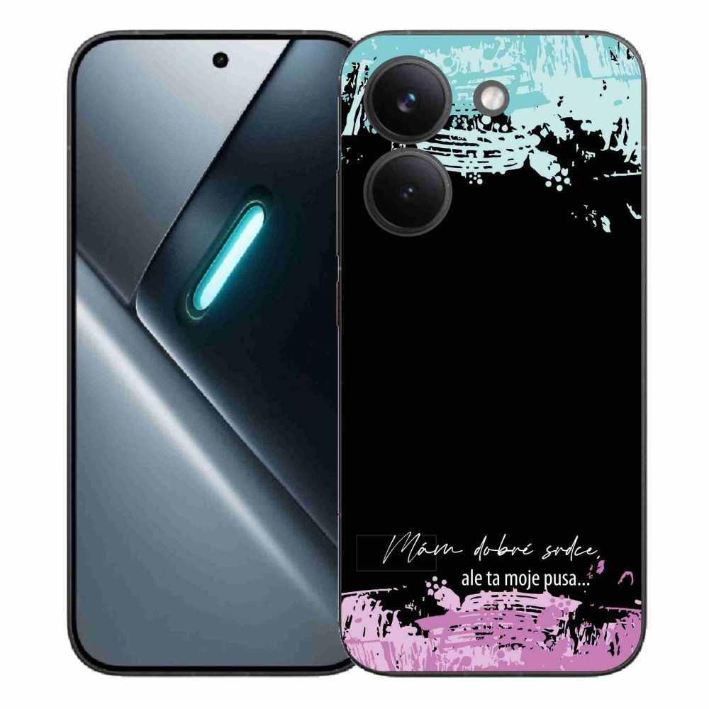 Gélový kryt mmCase na Xiaomi Poco X8 Pro - vtipný text 3 čierne pozadie