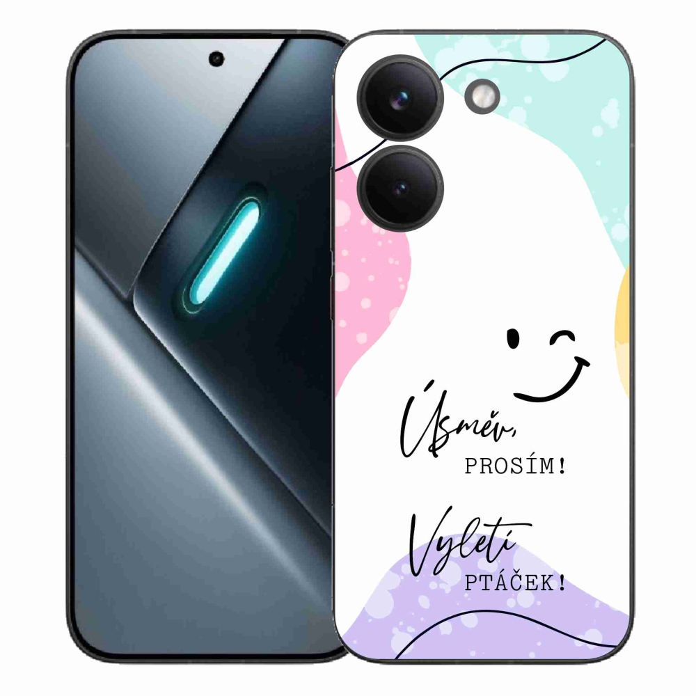 Gélový kryt mmCase na Xiaomi Poco X8 Pro - vtipný text 4 biele pozadie