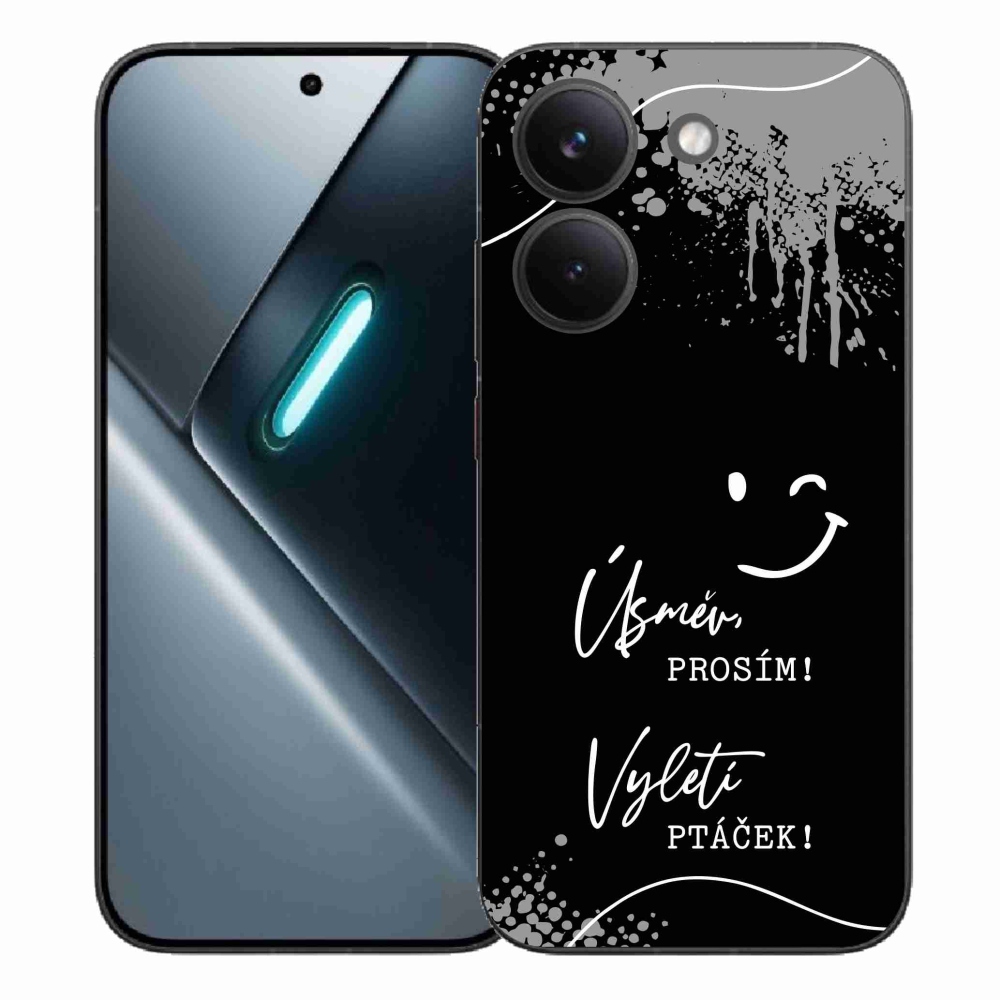 Gélový kryt mmCase na Xiaomi Poco X8 Pro - vtipný text 4 čierne pozadie