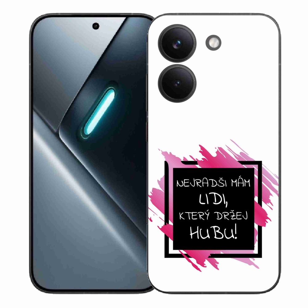 Gélový kryt mmCase na Xiaomi Poco X8 Pro - vtipný text 7 čiernobiele pozadie