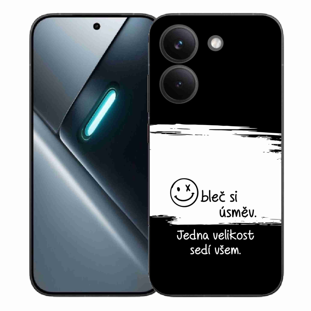 Gélový kryt mmCase na Xiaomi Poco X8 Pro - vtipný text 8 bieločierne pozadie