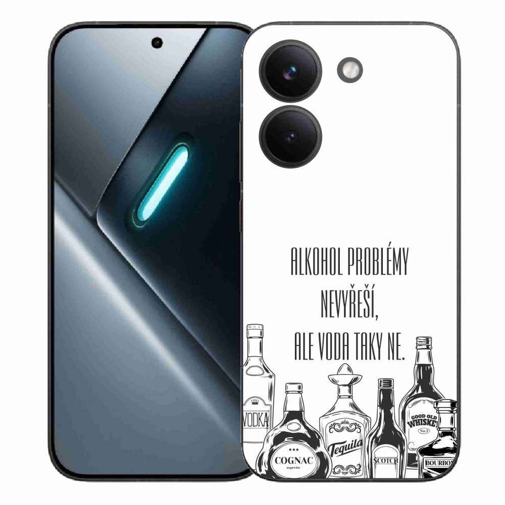 Gélový kryt mmCase na Xiaomi Poco X8 Pro - vtipný text biele pozadie