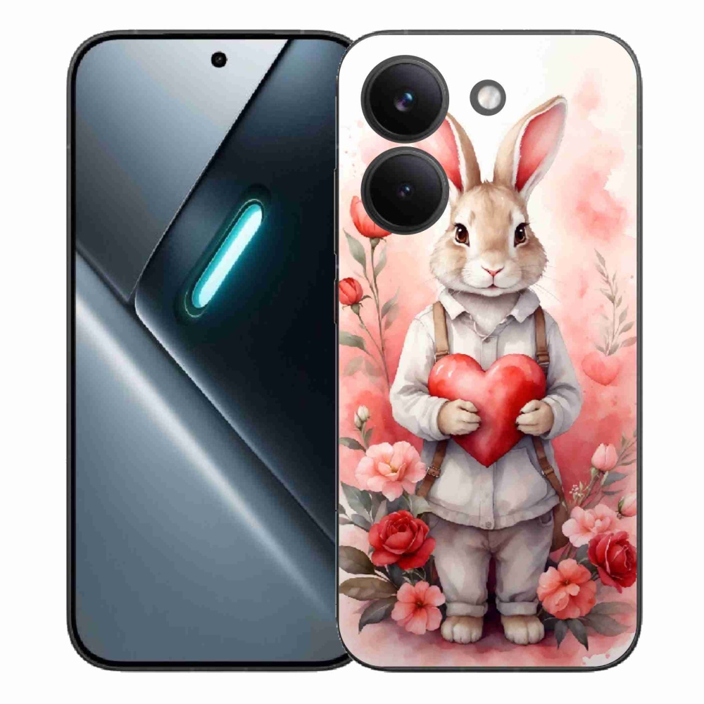 Gélový kryt mmCase na Xiaomi Poco X8 Pro - zajac so srdiečkom