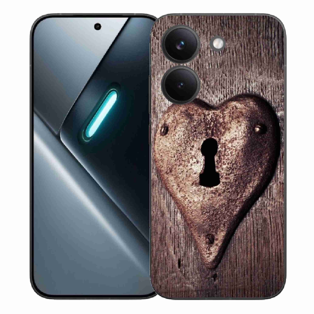 Gélový kryt mmCase na Xiaomi Poco X8 Pro - zámok v tvare srdca