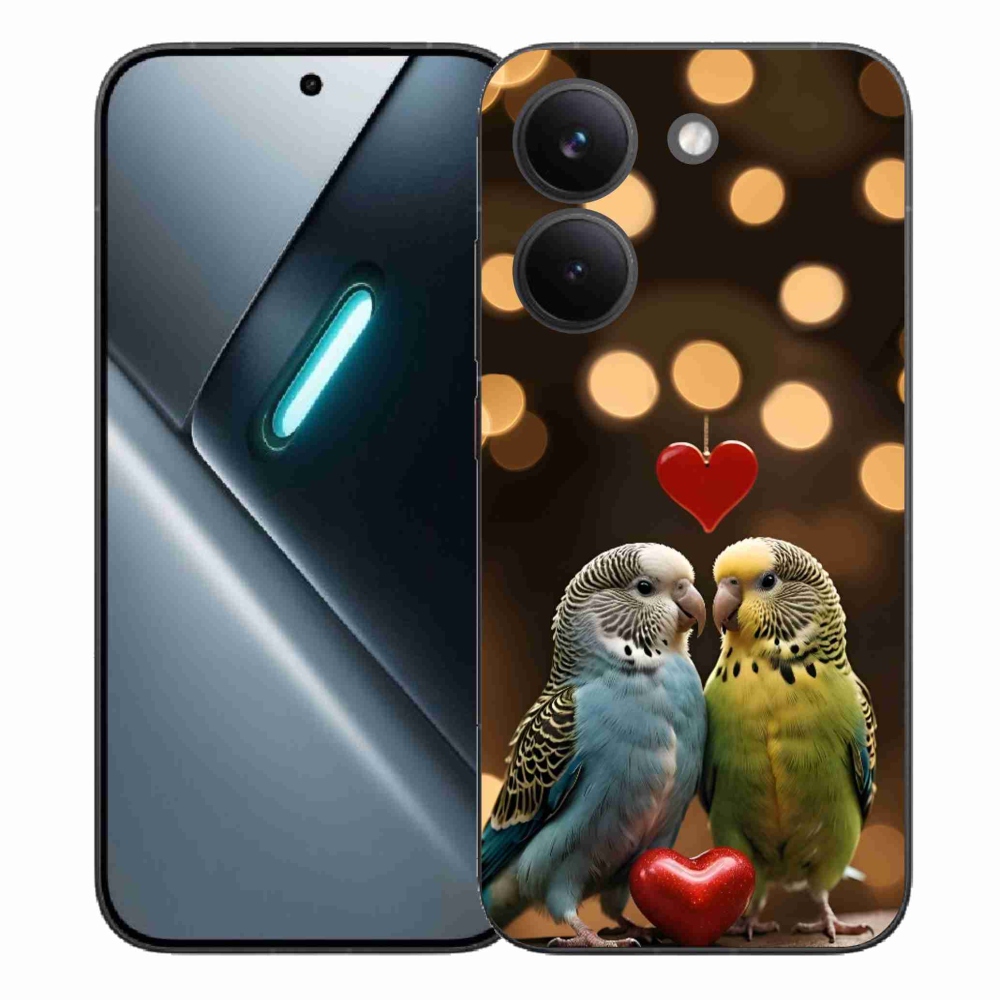 Gélový kryt mmCase na Xiaomi Poco X8 Pro - zamilovaní papagáje