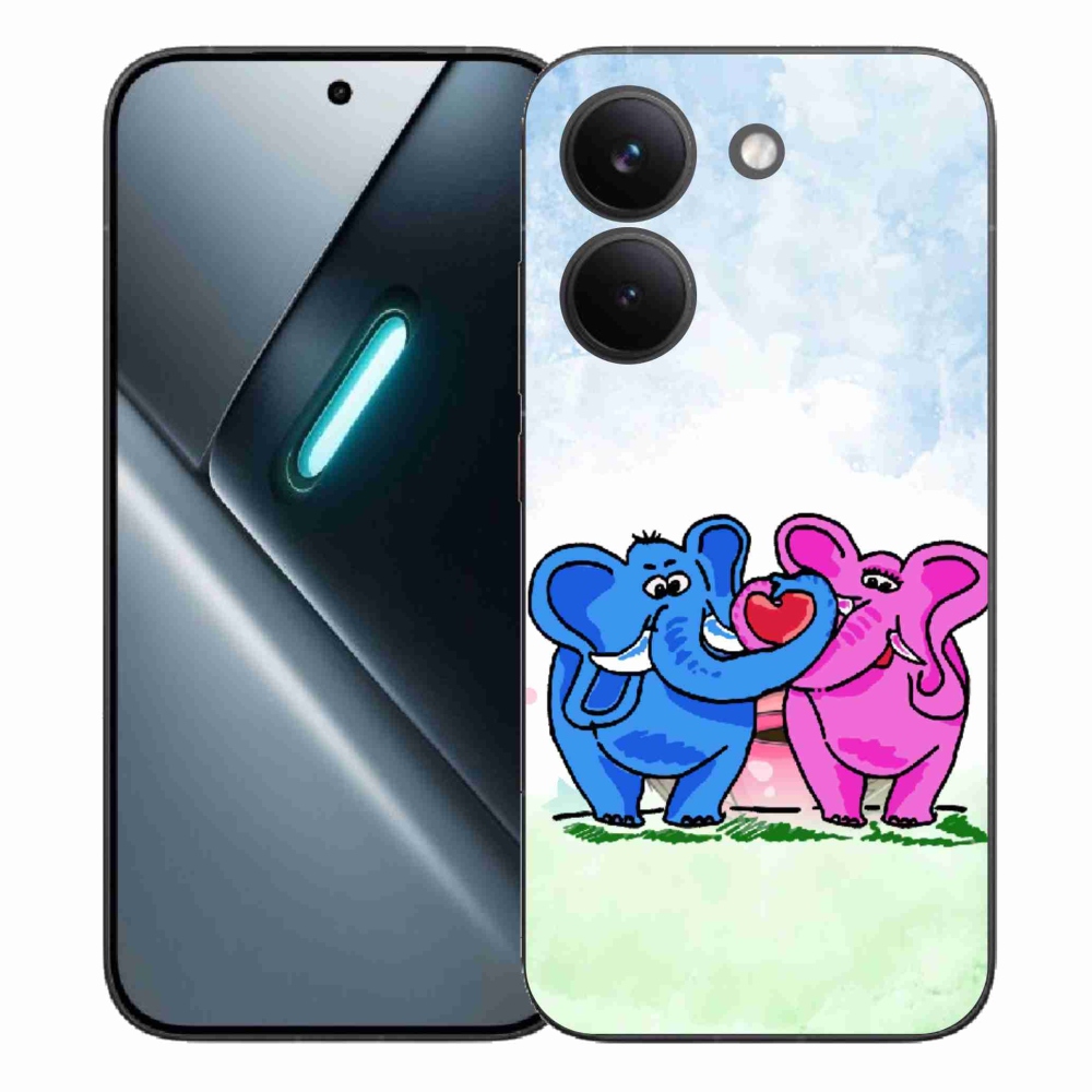 Gélový kryt mmCase na Xiaomi Poco X8 Pro - zamilovaní slony