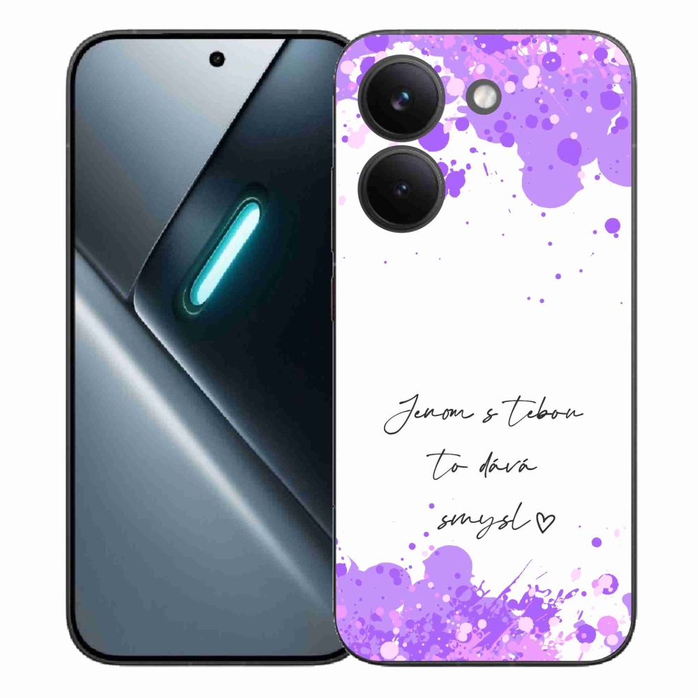 Gélový kryt mmCase na Xiaomi Poco X8 Pro - zamilovaný text biele pozadie