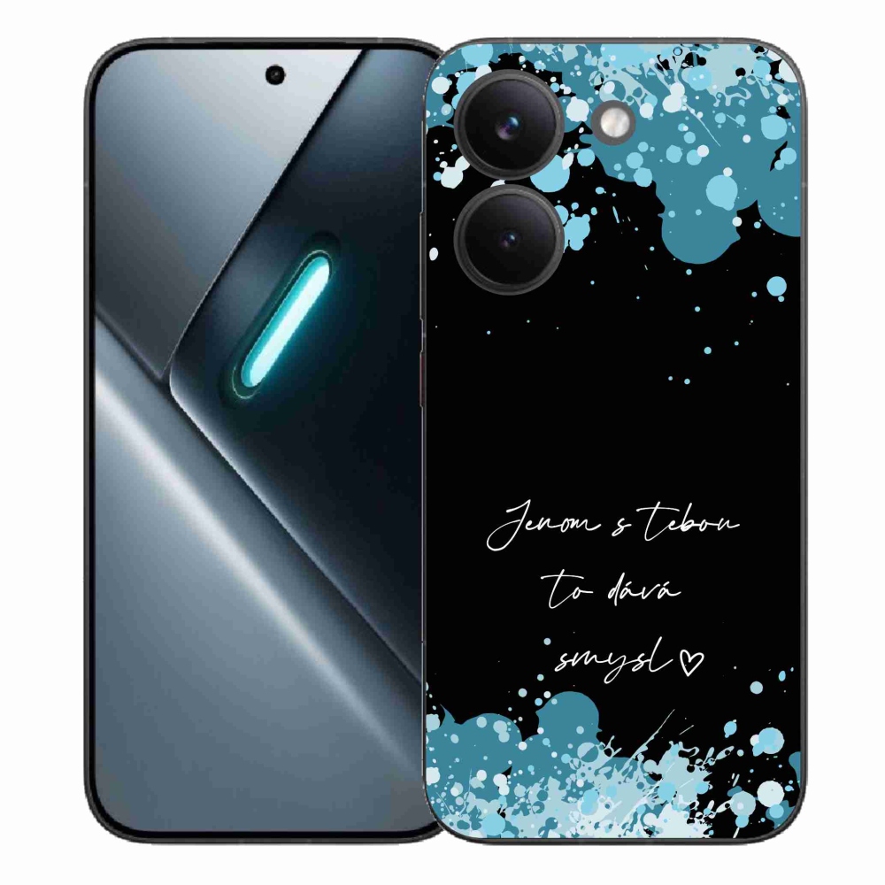 Gélový kryt mmCase na Xiaomi Poco X8 Pro - zamilovaný text čierne pozadie