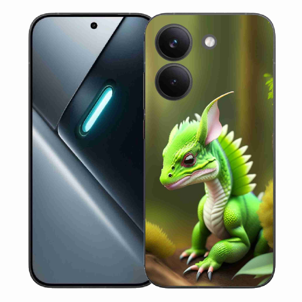 Gélový kryt mmCase na Xiaomi Poco X8 Pro - zelený dráčik