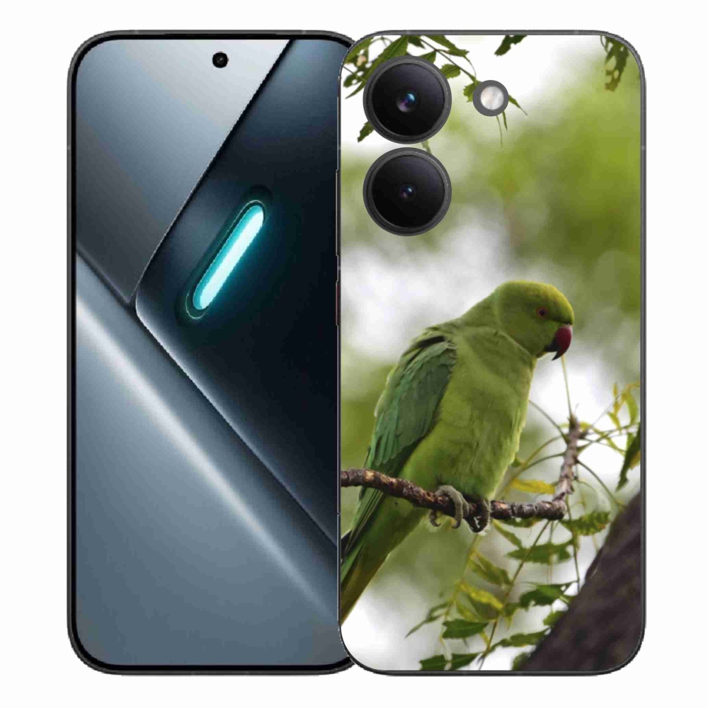 Gélový kryt mmCase na Xiaomi Poco X8 Pro - zelený papagáj