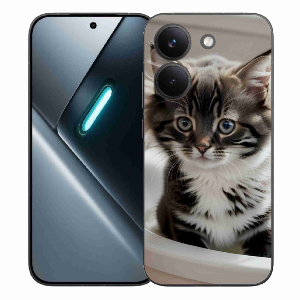 Gélový kryt mmCase na Xiaomi Poco X8 Pro - zvedavé mačiatko