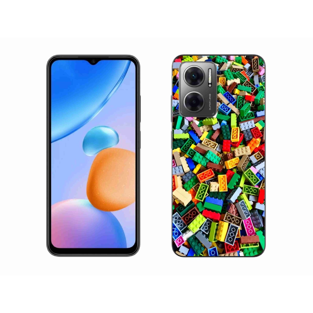 Gélový kryt mmCase na Xiaomi Redmi 10 5G - farebné stavebné kocky