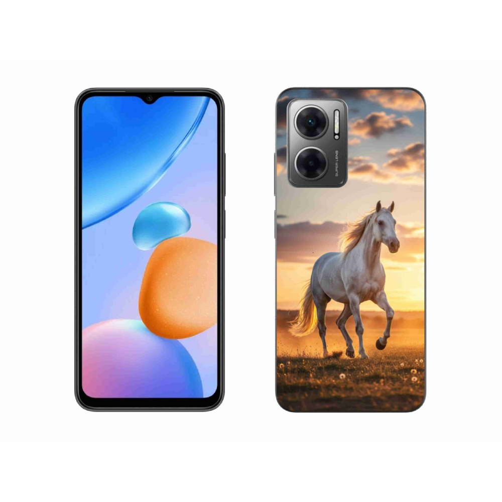 Gélový kryt mmCase na Xiaomi Redmi 10 5G - bežiaci biely kôň 2