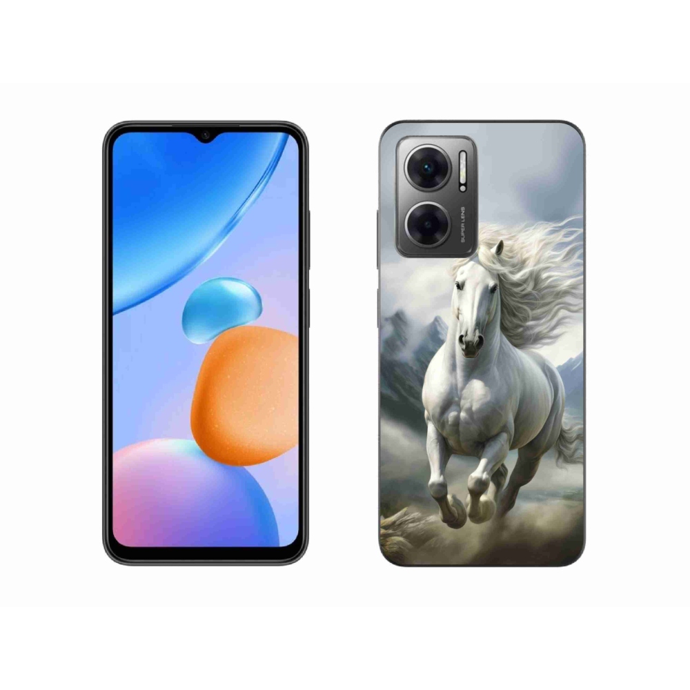 Gélový kryt mmCase na Xiaomi Redmi 10 5G - bežiaci biely kôň 3