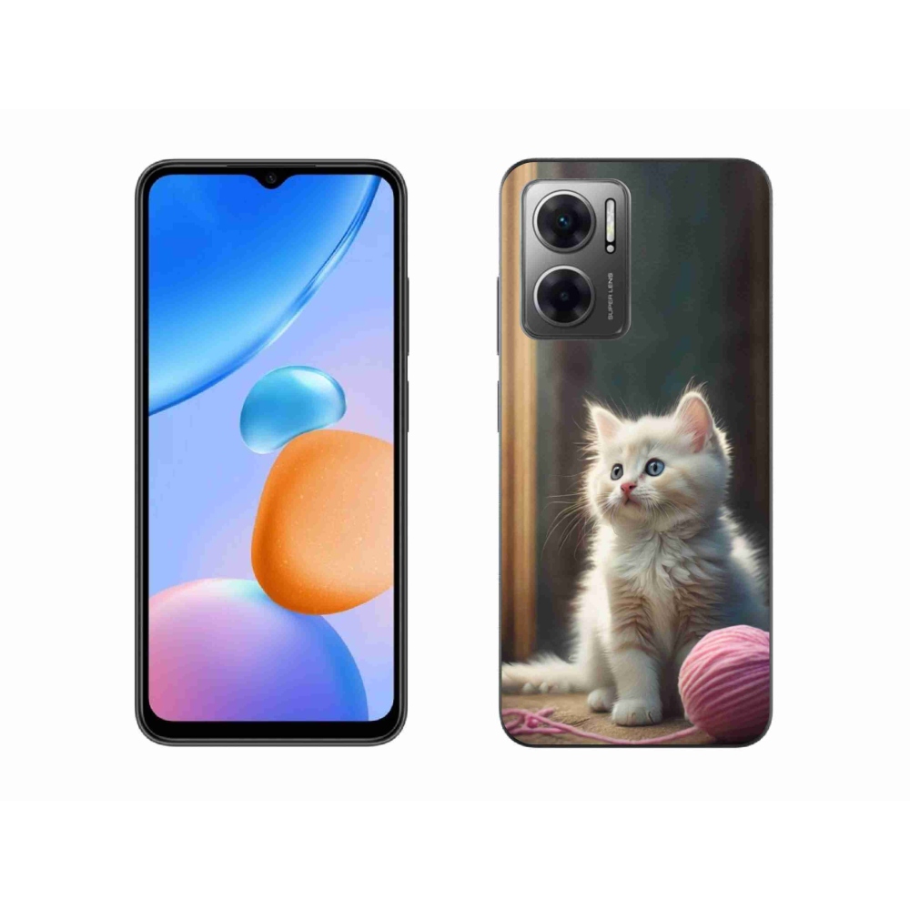 Gélový kryt mmCase na Xiaomi Redmi 10 5G - biele mačiatko 2