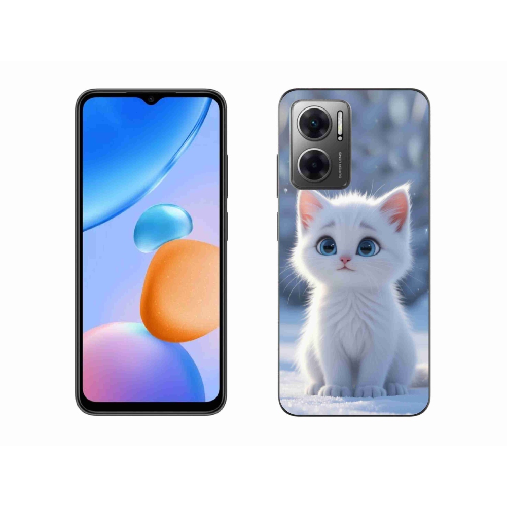 Gélový kryt mmCase na Xiaomi Redmi 10 5G - biele mačiatko 3